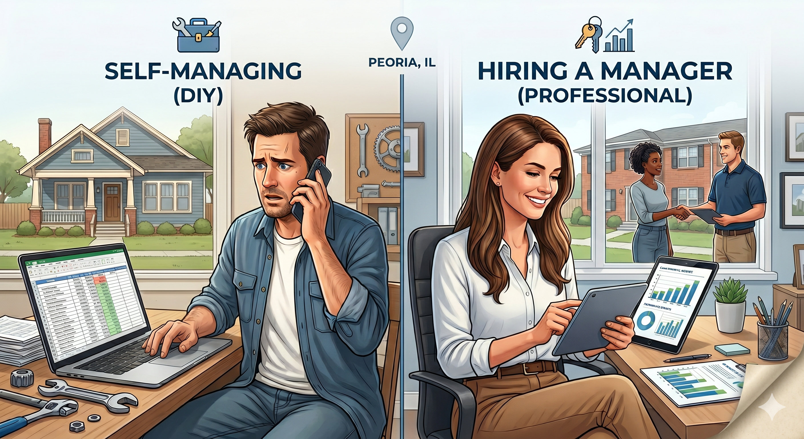 Self-Managing vs. Hiring a Property Manager in Peoria: Which is Right for You?